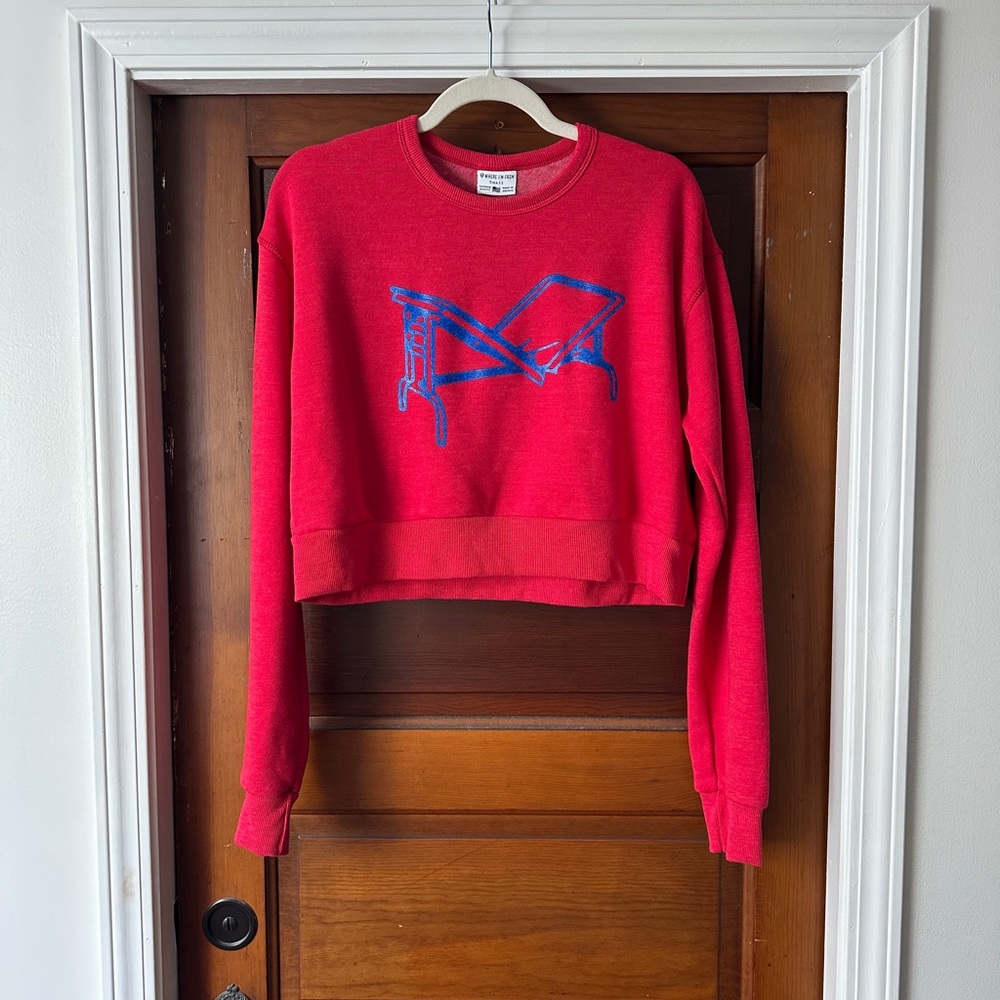 Buffalo Bills Table Red Cropped Sweatshirt NWT